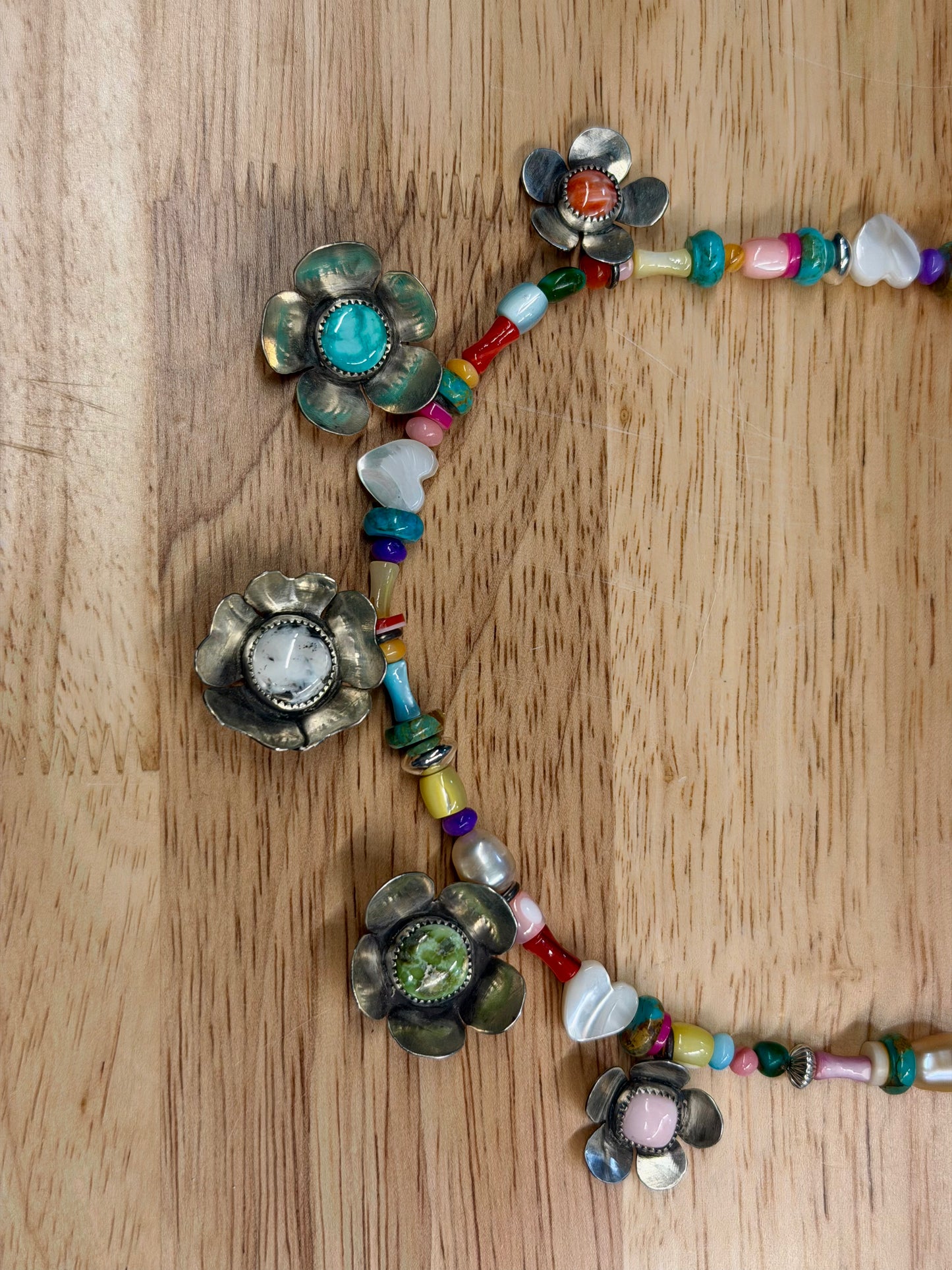 Field of Flowers Beaded Necklace