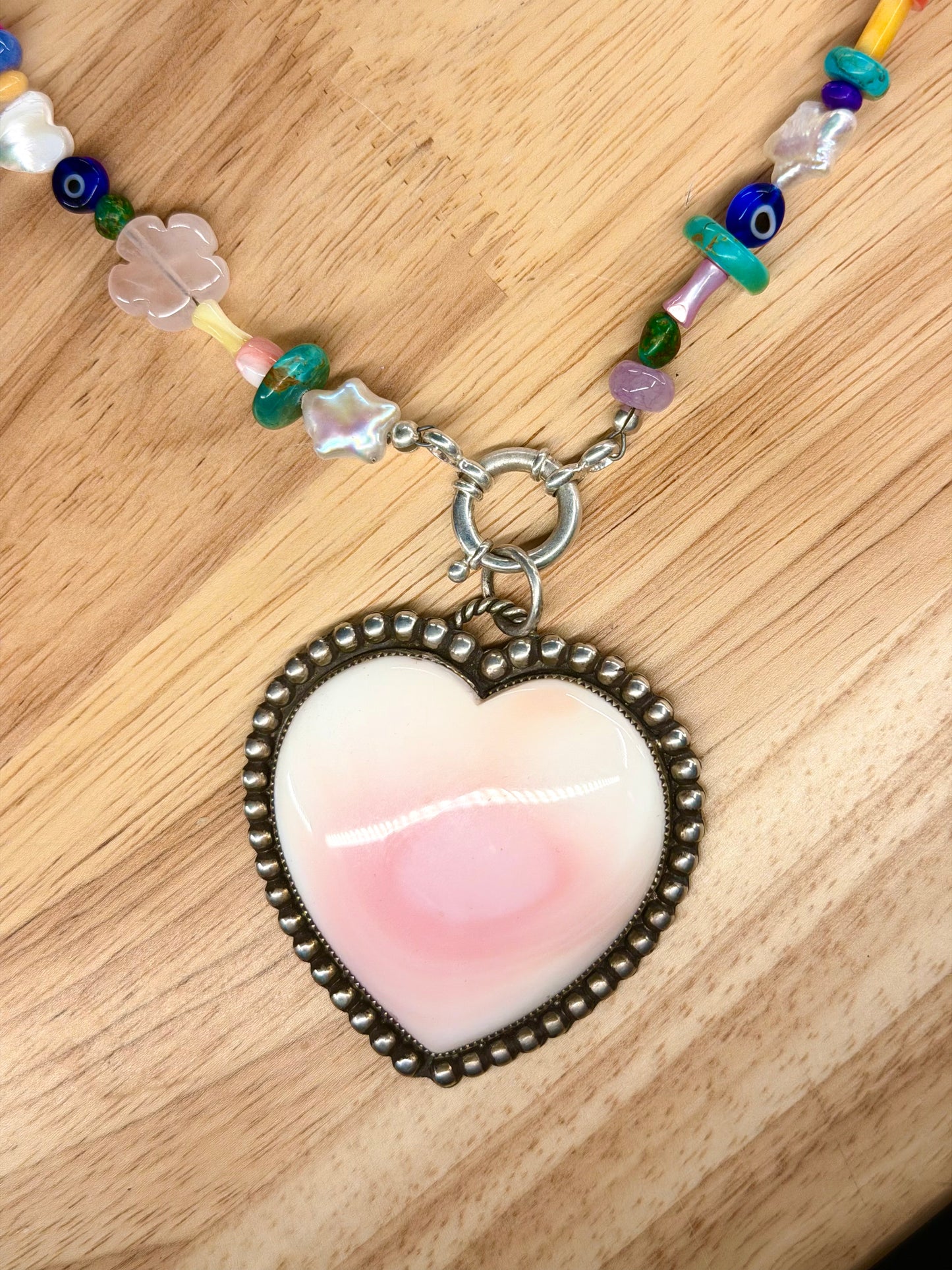 Crazy Heart Beaded Necklace