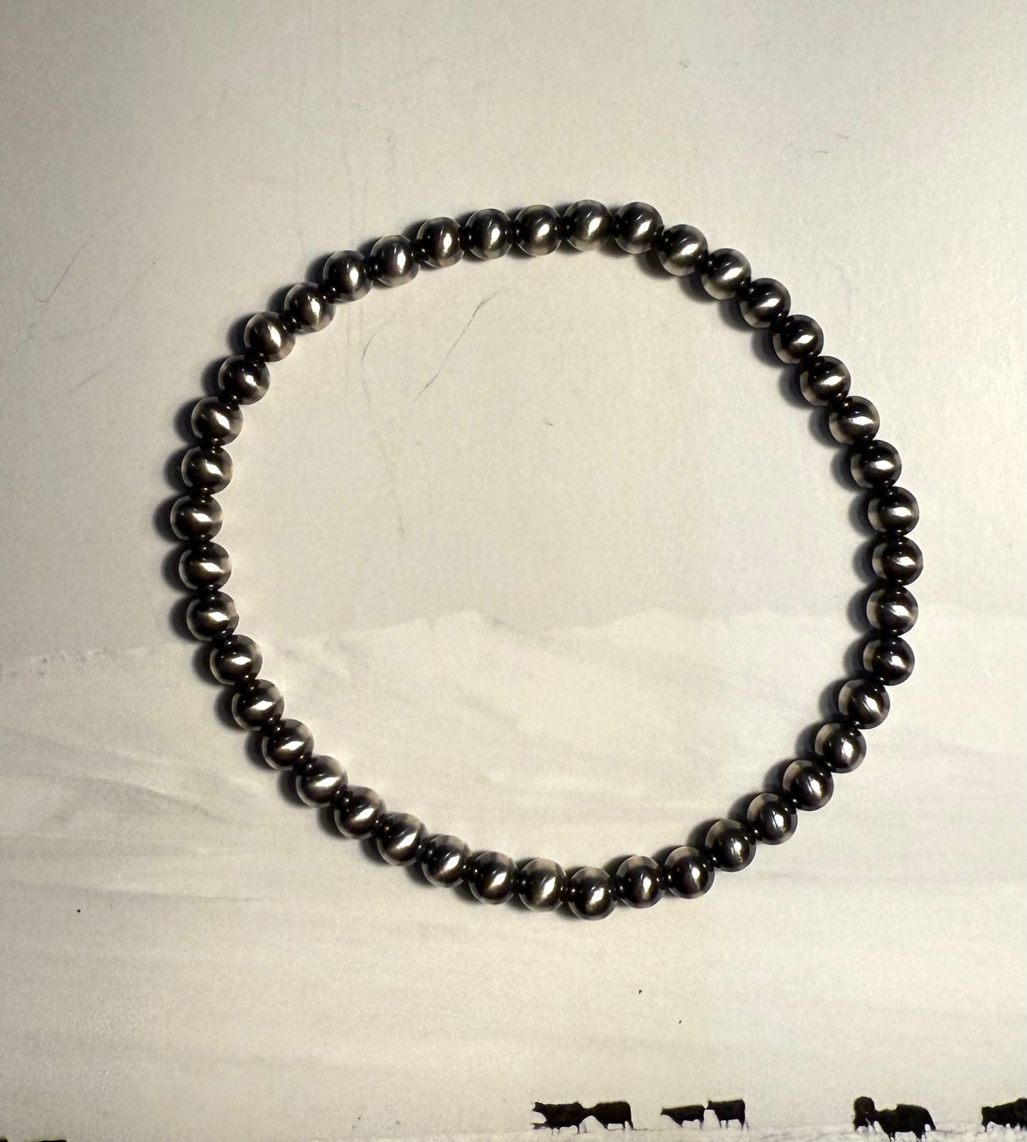 Sterling Silver 4mm Bead Bracelet