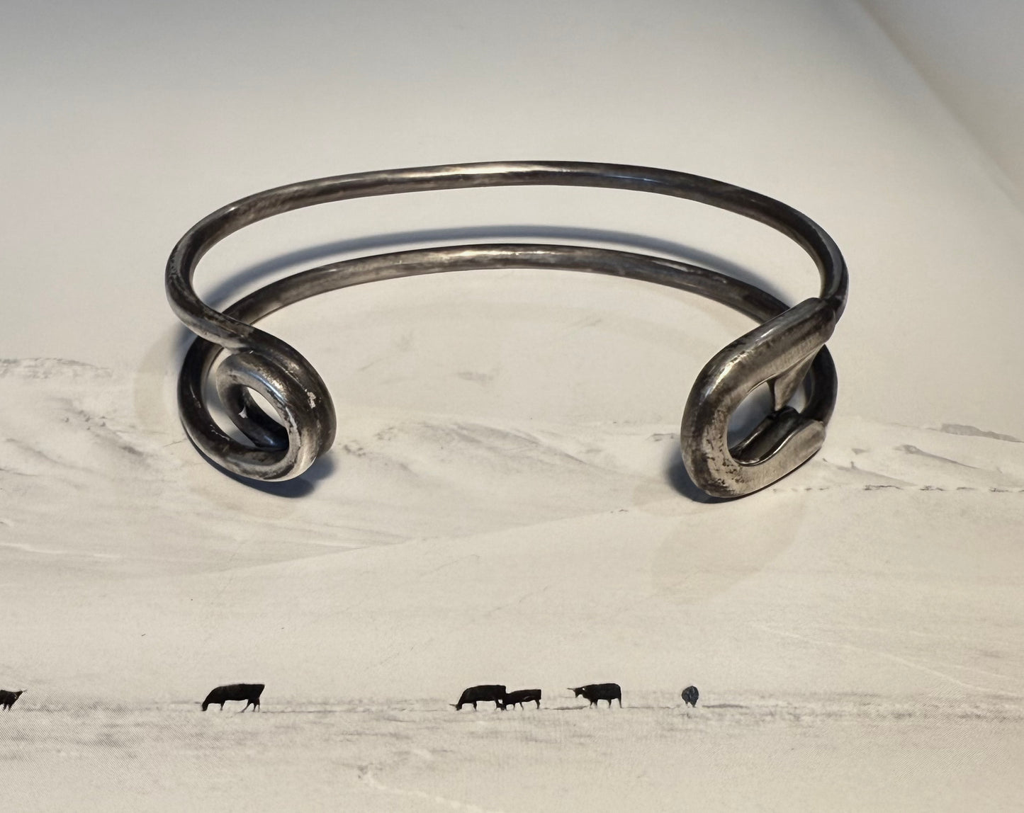 Sterling Silver Safety Pin Cuff