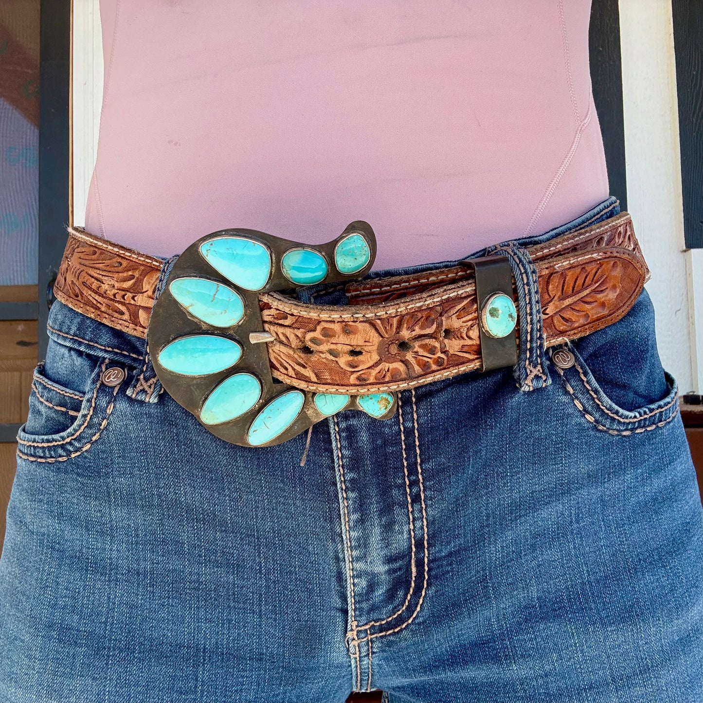 Infinity Pools Turquoise Belt Buckle