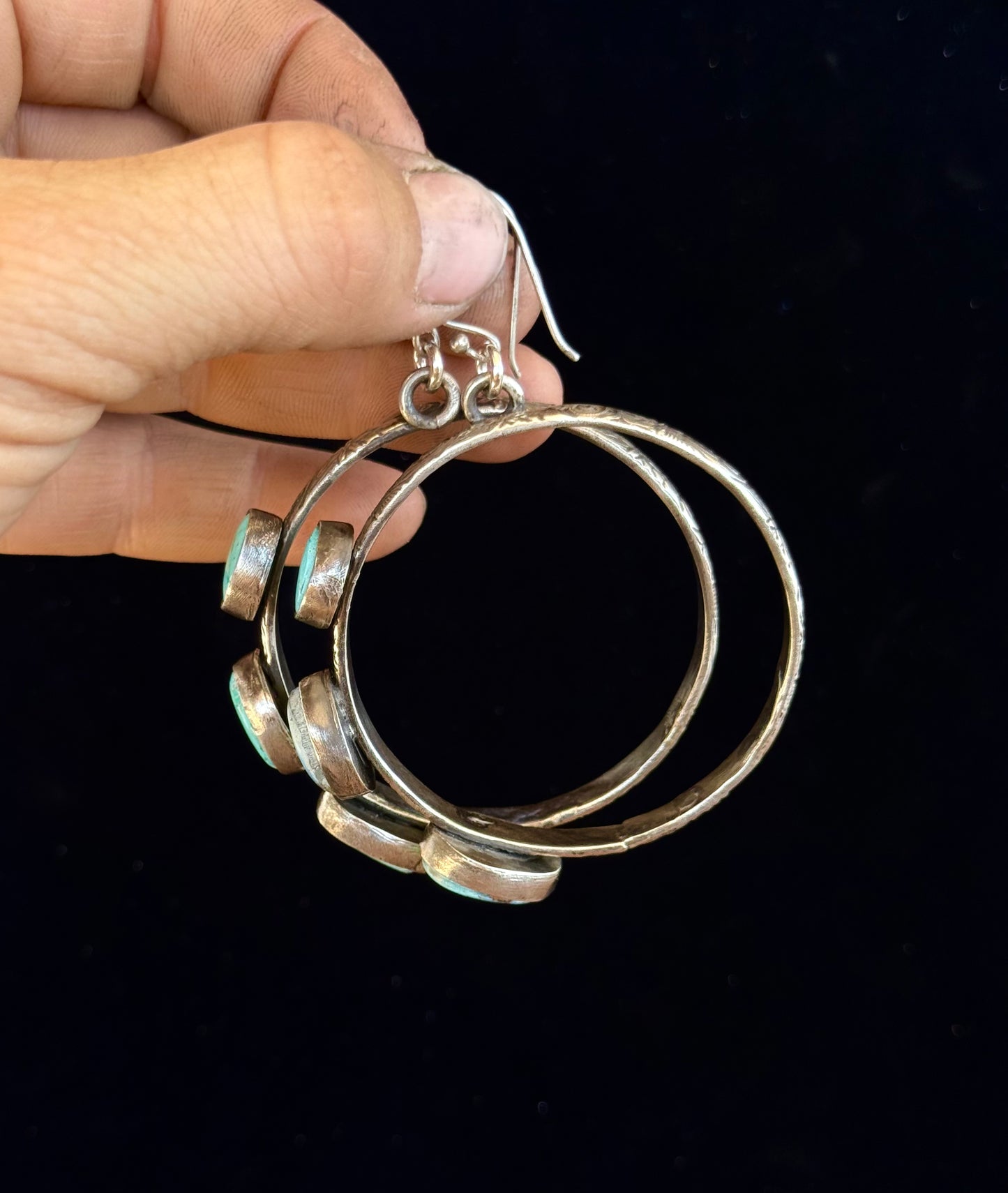 Icey Tooled Hoop Earrings