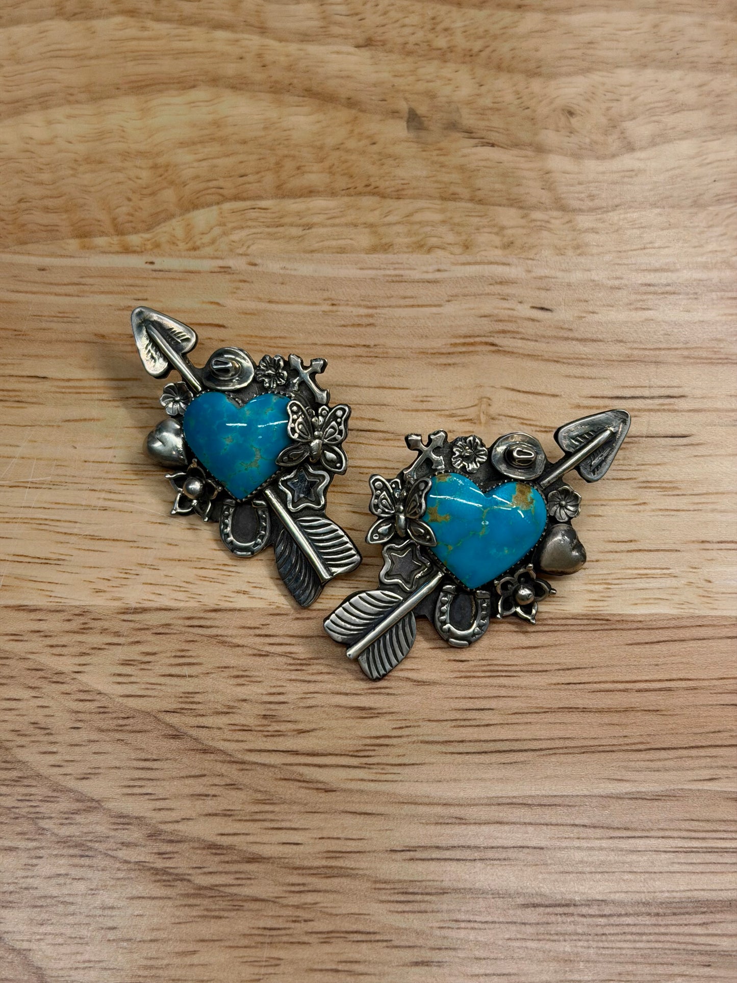 Shot Through The Heart Studs