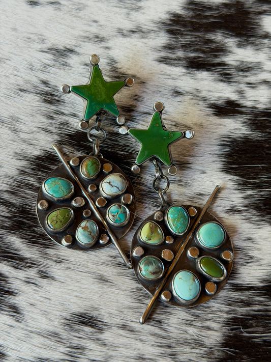 Saturn and Stars Earrings