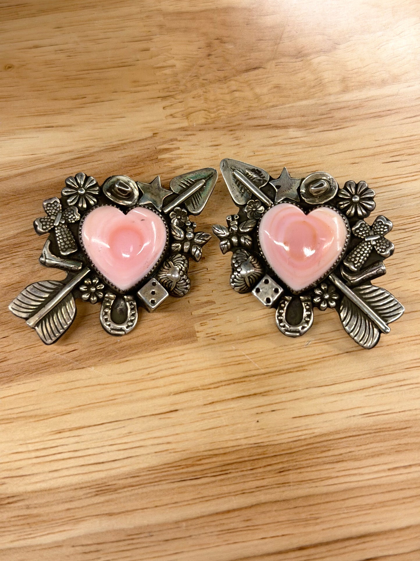 Cowboy Cupid Heart Studs