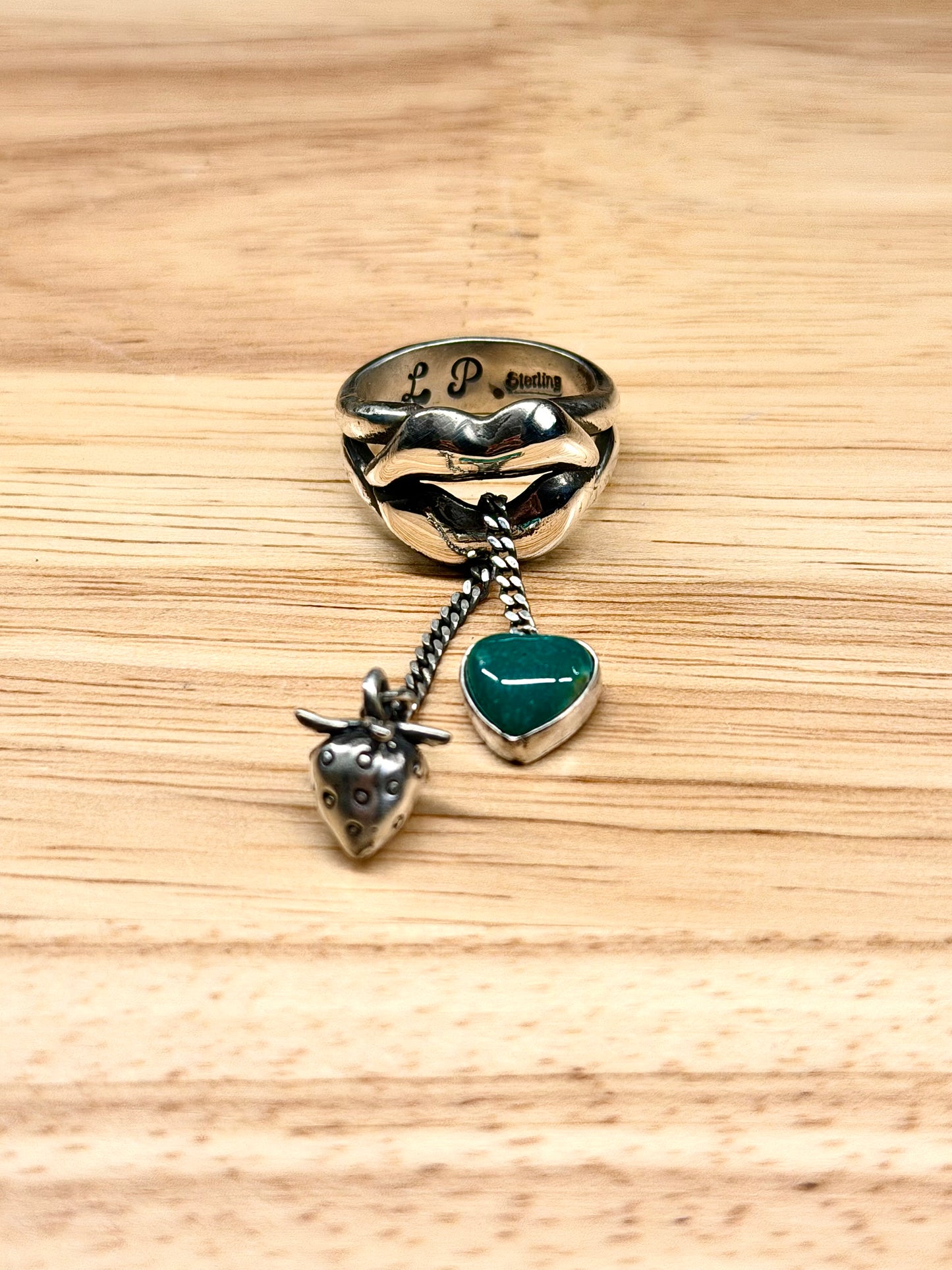 The Strawberry Kisses Fringe Fidget Ring