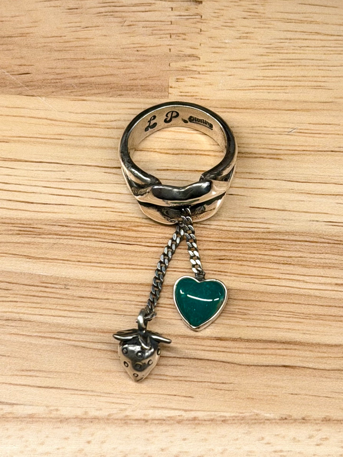 The Strawberry Kisses Fringe Fidget Ring