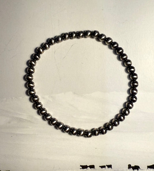 Sterling Silver 4mm Bead Bracelet