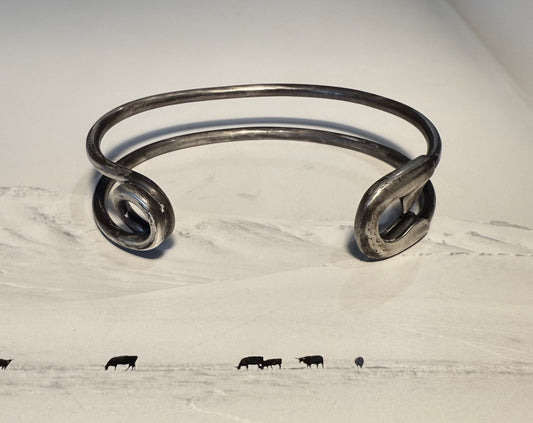 Sterling Silver Safety Pin Cuff