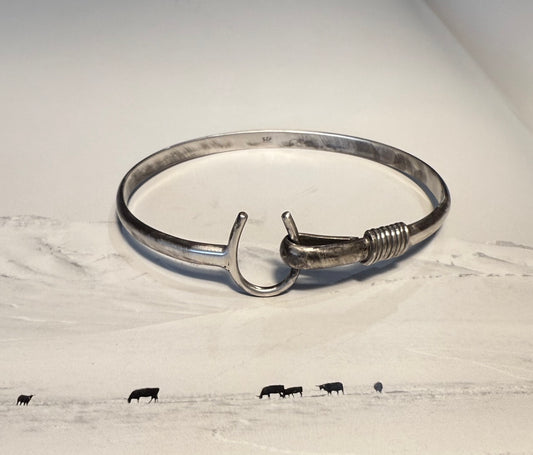 Sterling Silver Horseshoe Bangle