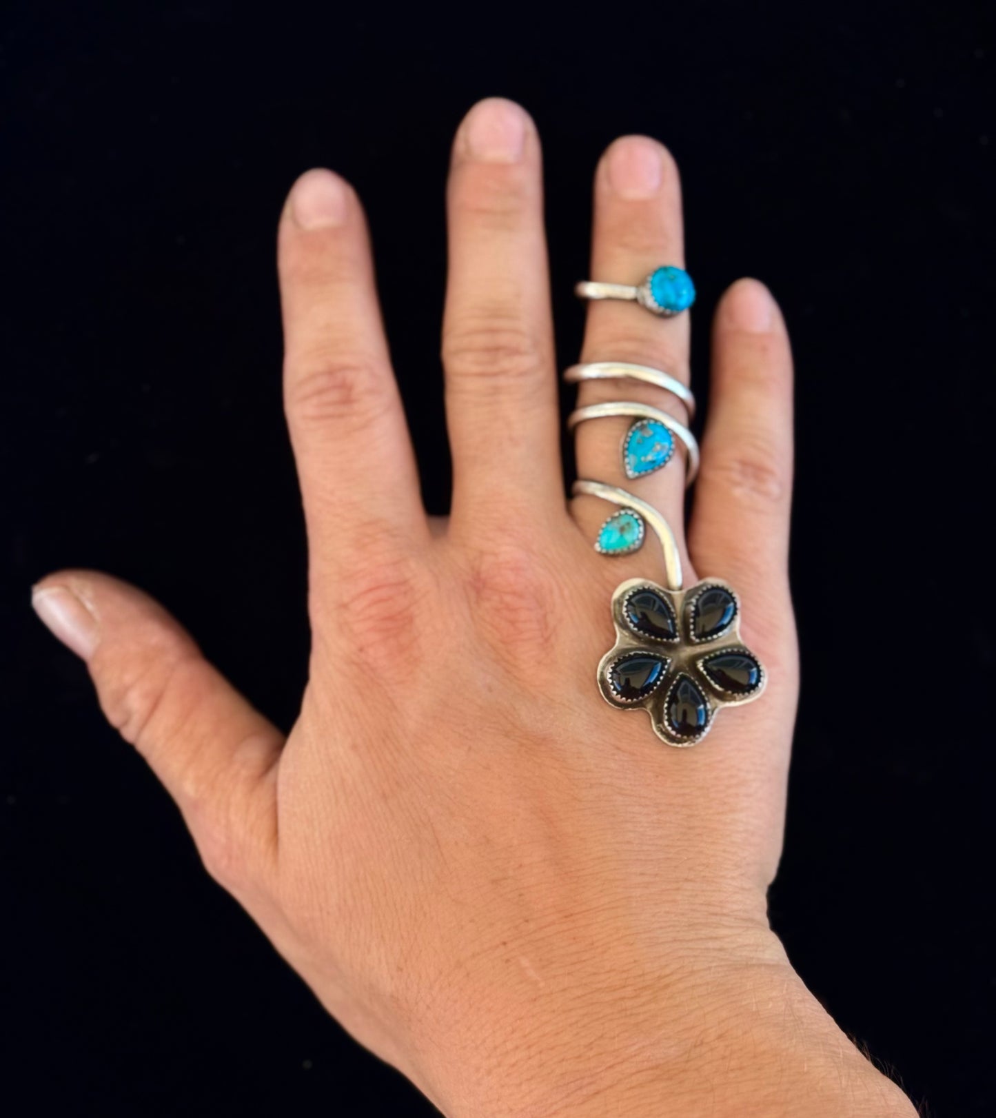 Midnight Flower Ring