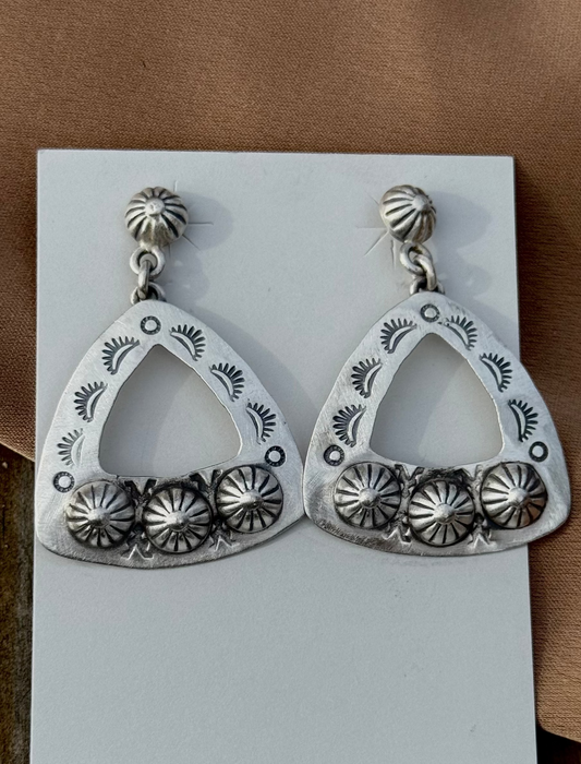 Sterling Silver Stamped Dangle