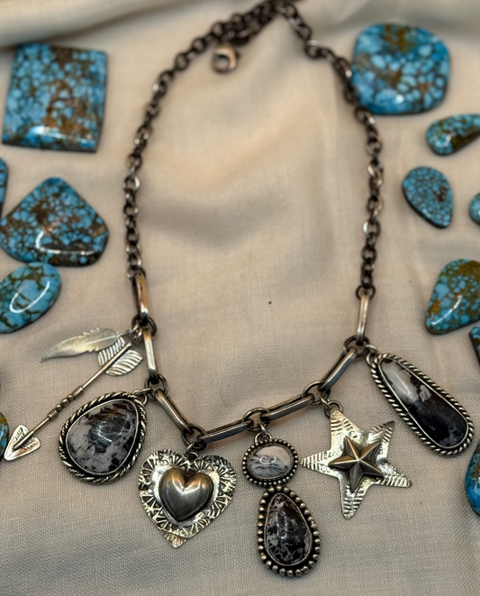 Shining in Sterling Charm Necklace